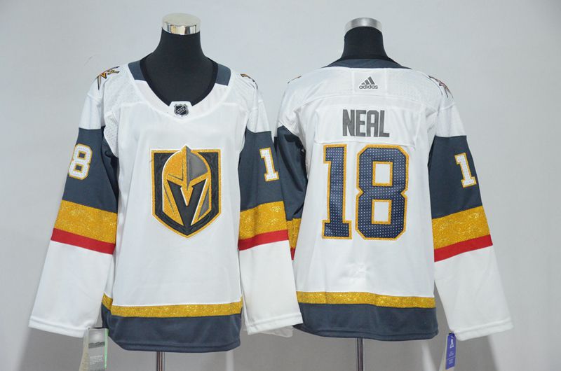 Men Vegas Golden Knights 18 Neal Fanatics Branded Breakaway Home White Adidas NHL Jersey